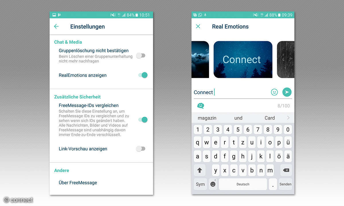 Screenshots FreeMessage GMX