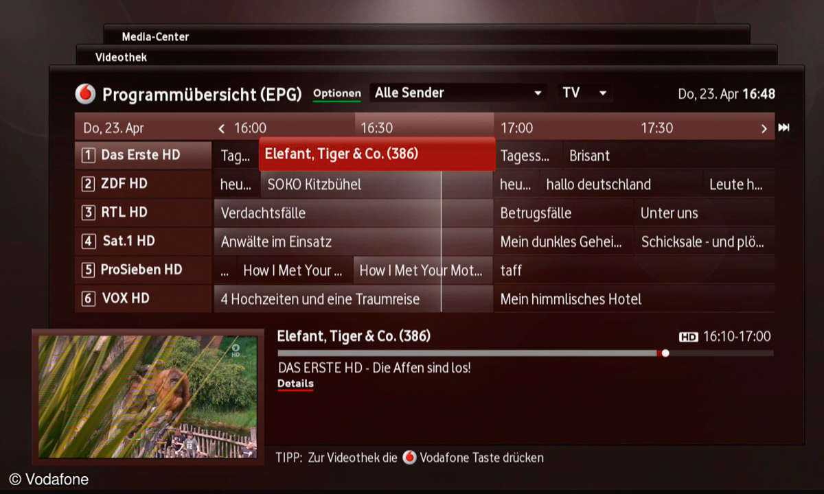 Vodafone TV -EPG