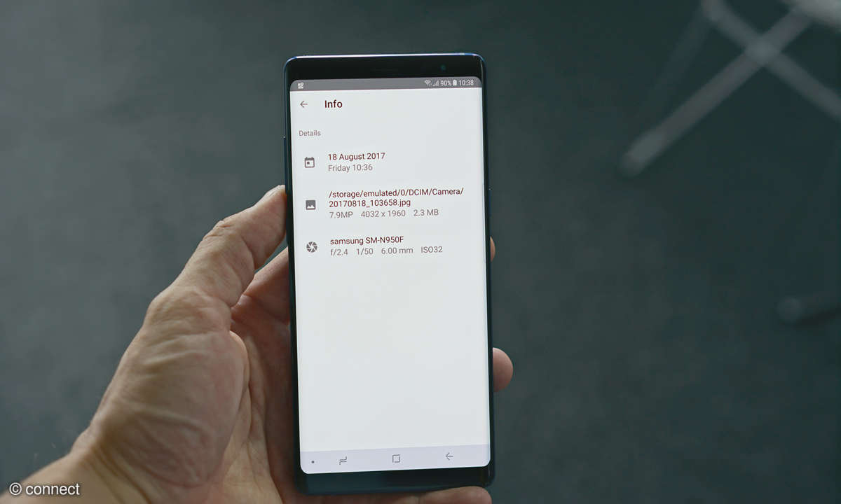 Samsung Galaxy Note 8 Tele-Objektiv-Info