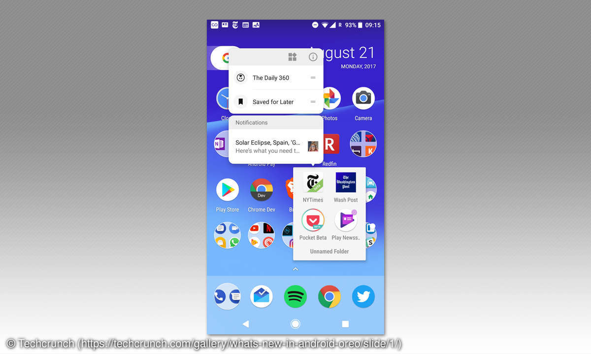 Android 8 Benachrichtigungspunkte