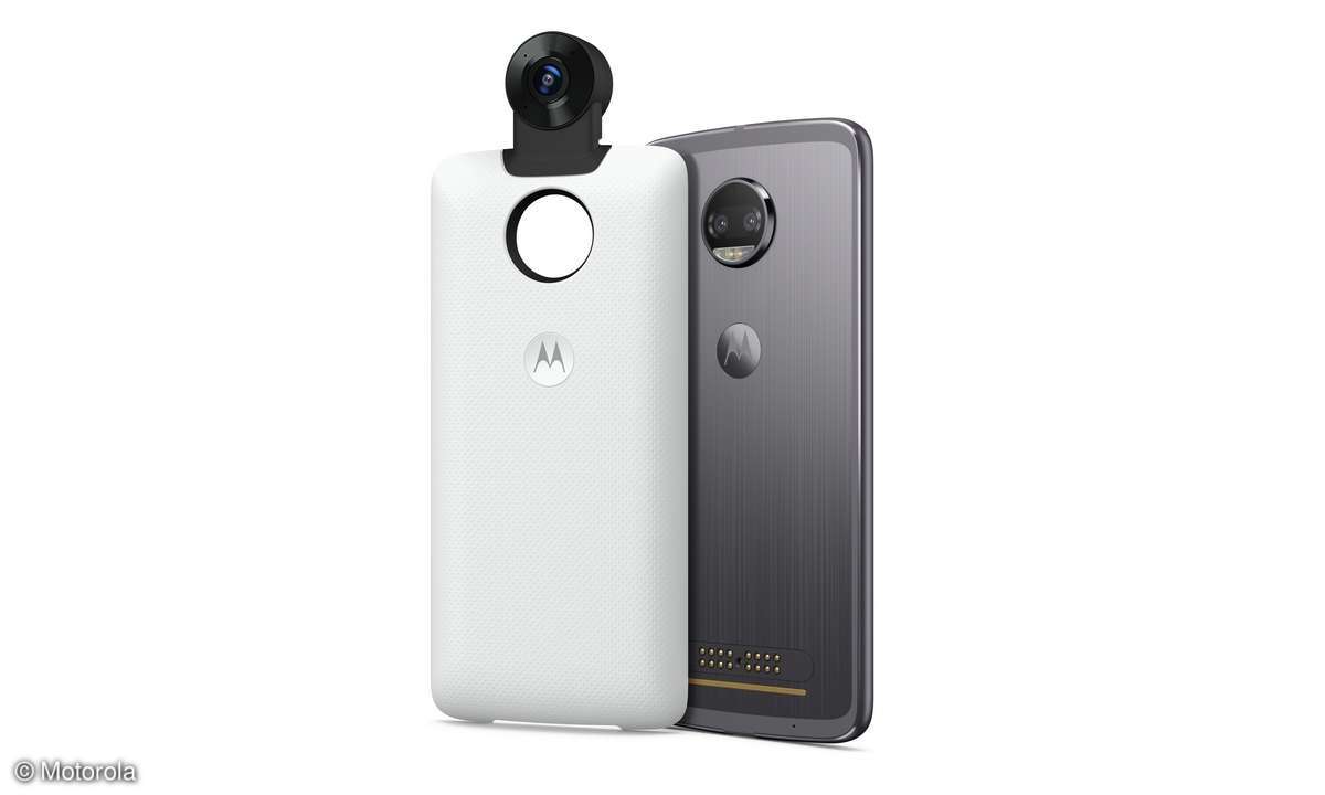 360 Camera Moto Mod mit Moto Z2 Force Edition
