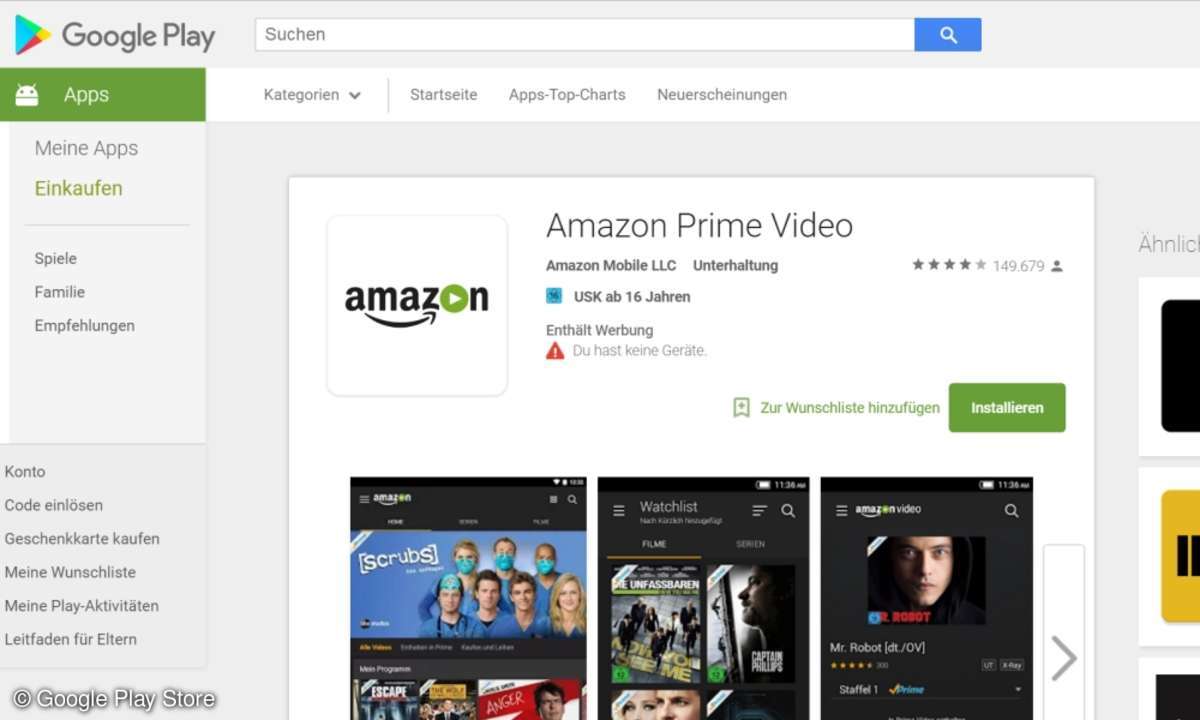 Amazon Prime Video App Google Play Store