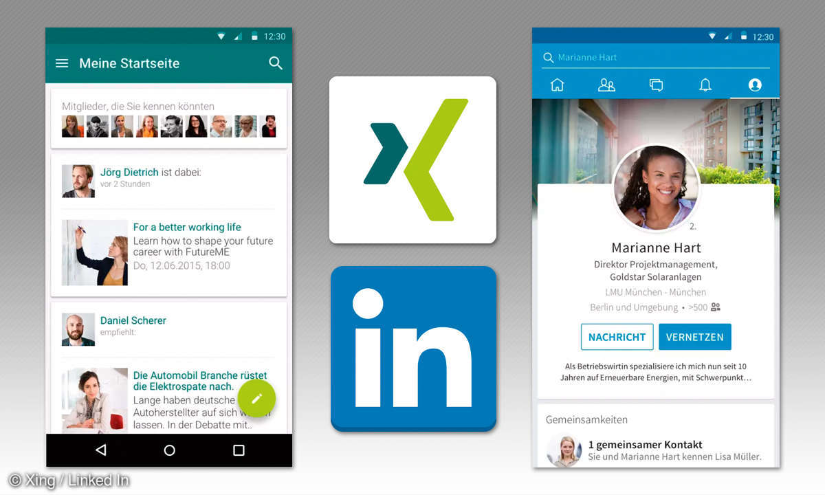 Xing Linked In Screens
