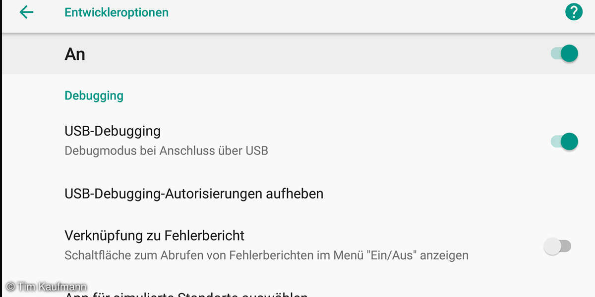 USB-Debugging aktivieren