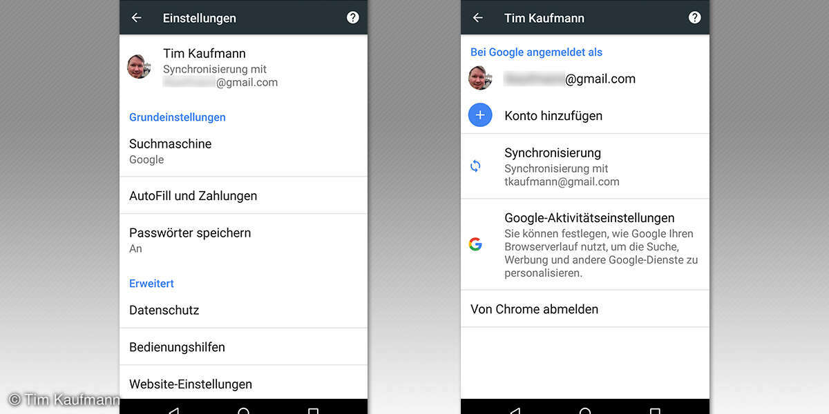 Browser-Daten synchronisieren