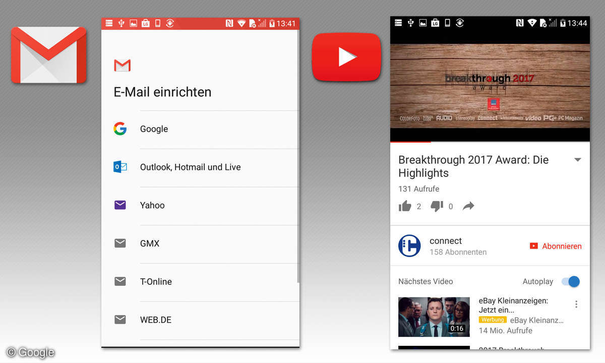 Google Gmail & Youtube