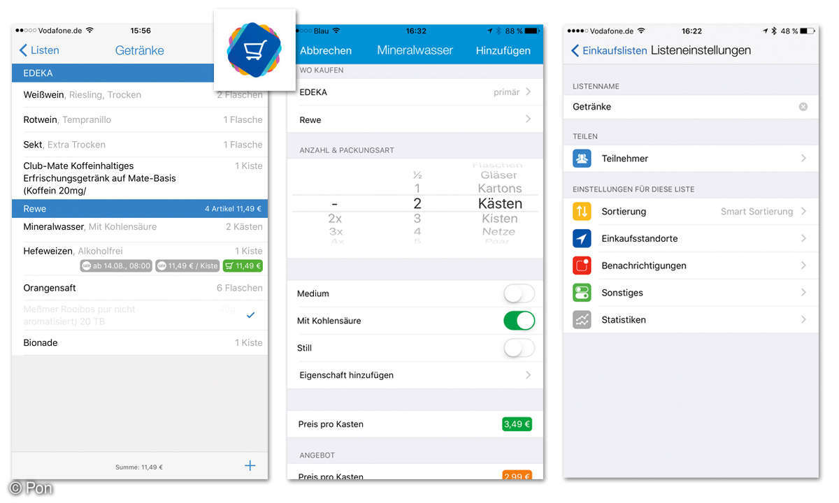 Pon - Mobile Einkaufsliste - Einkaufsplaner-App