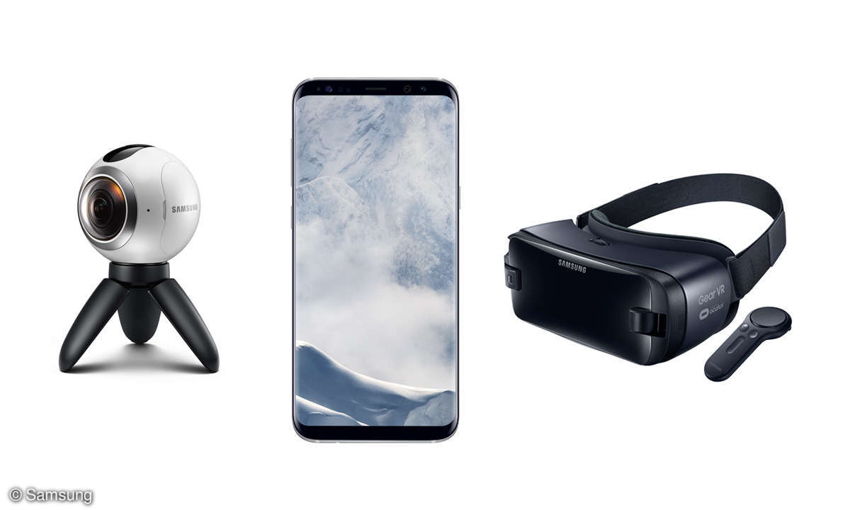 Samsung Galaxy S8 Plus Gear VR und Gear 360