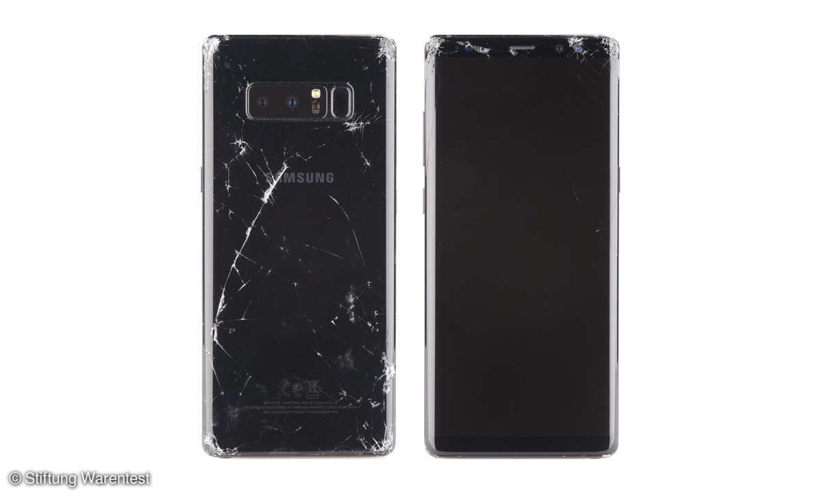 Samsung Galaxy Note 8 Falltest Stiftung Warentest