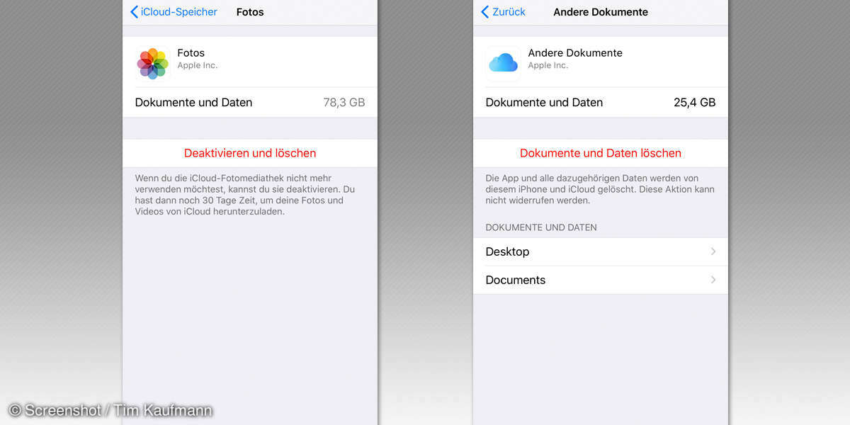iOS 11 Einstellungen