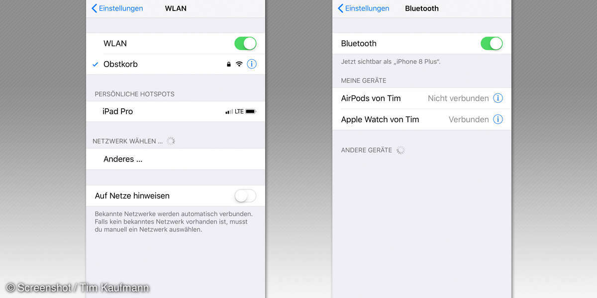 iOS 11 Einstellungen