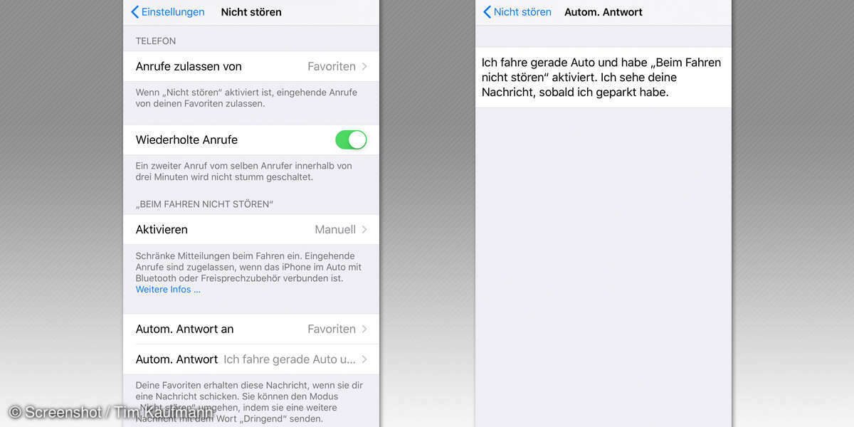 iOS 11 Einstellungen