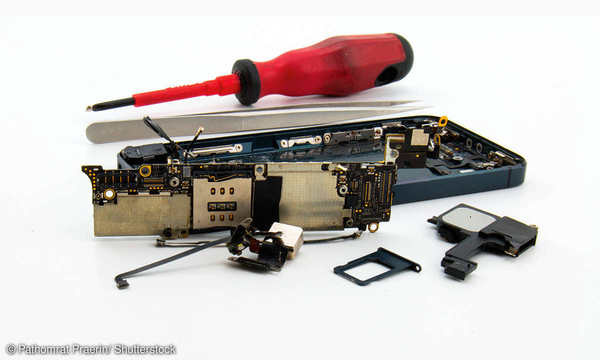 Zerlegtes Smartphone
