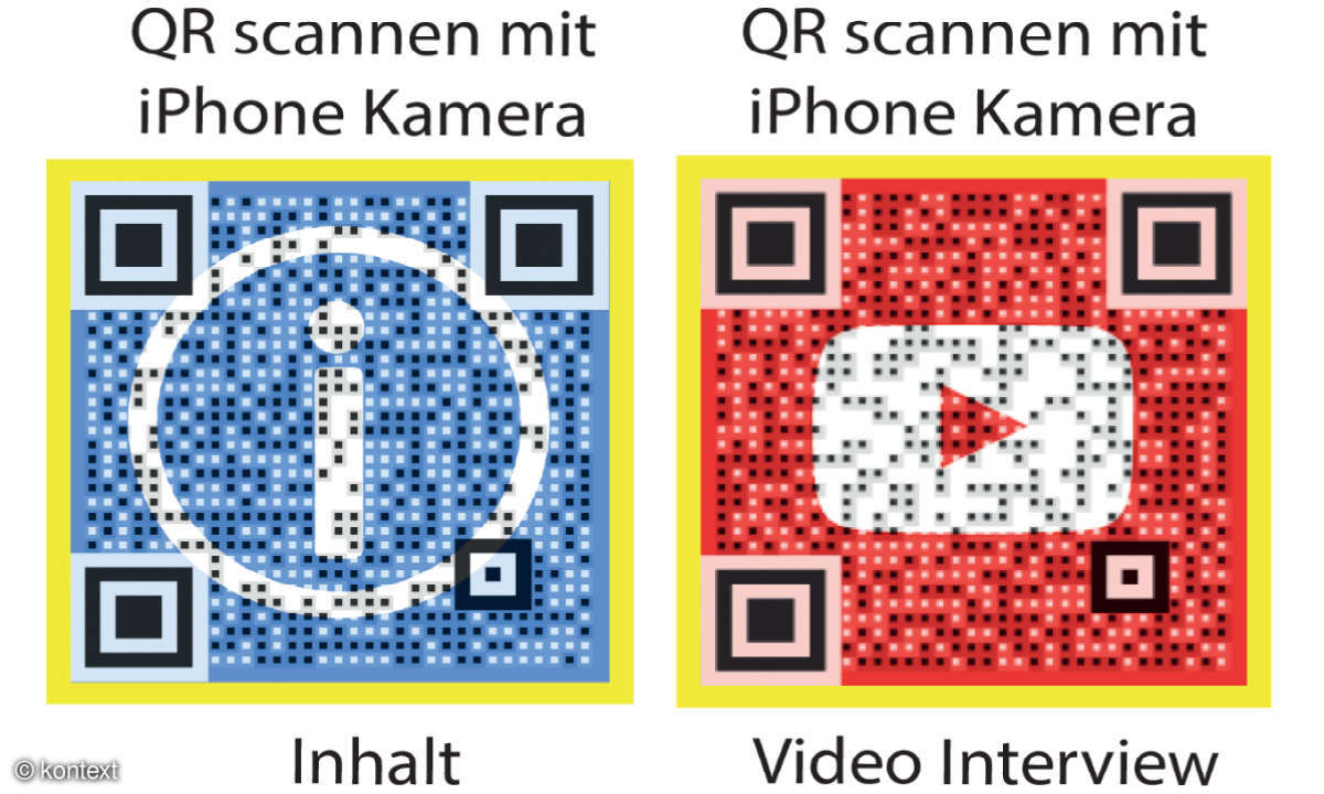 Der gelbe Punkt QR Codes
