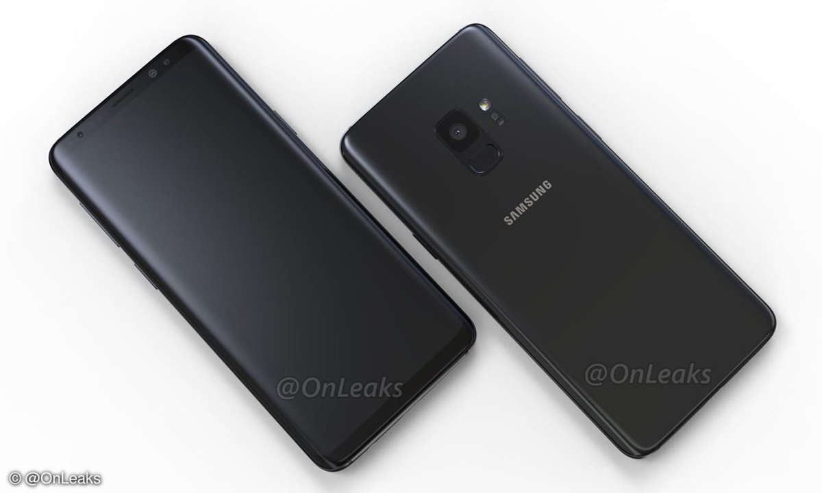 Galaxy S9 Render in Schwarz