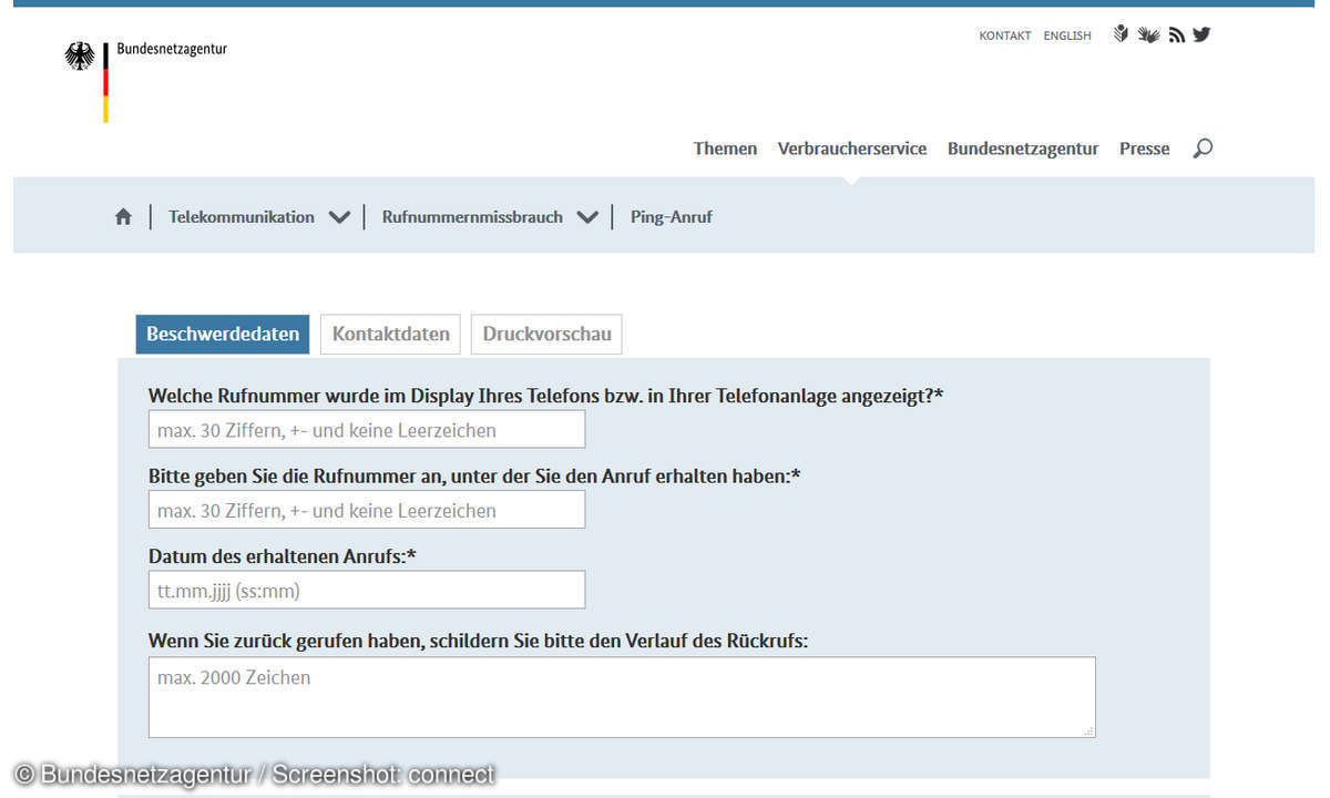 Ping Anruf Bundesnetzagentur Beschwerde