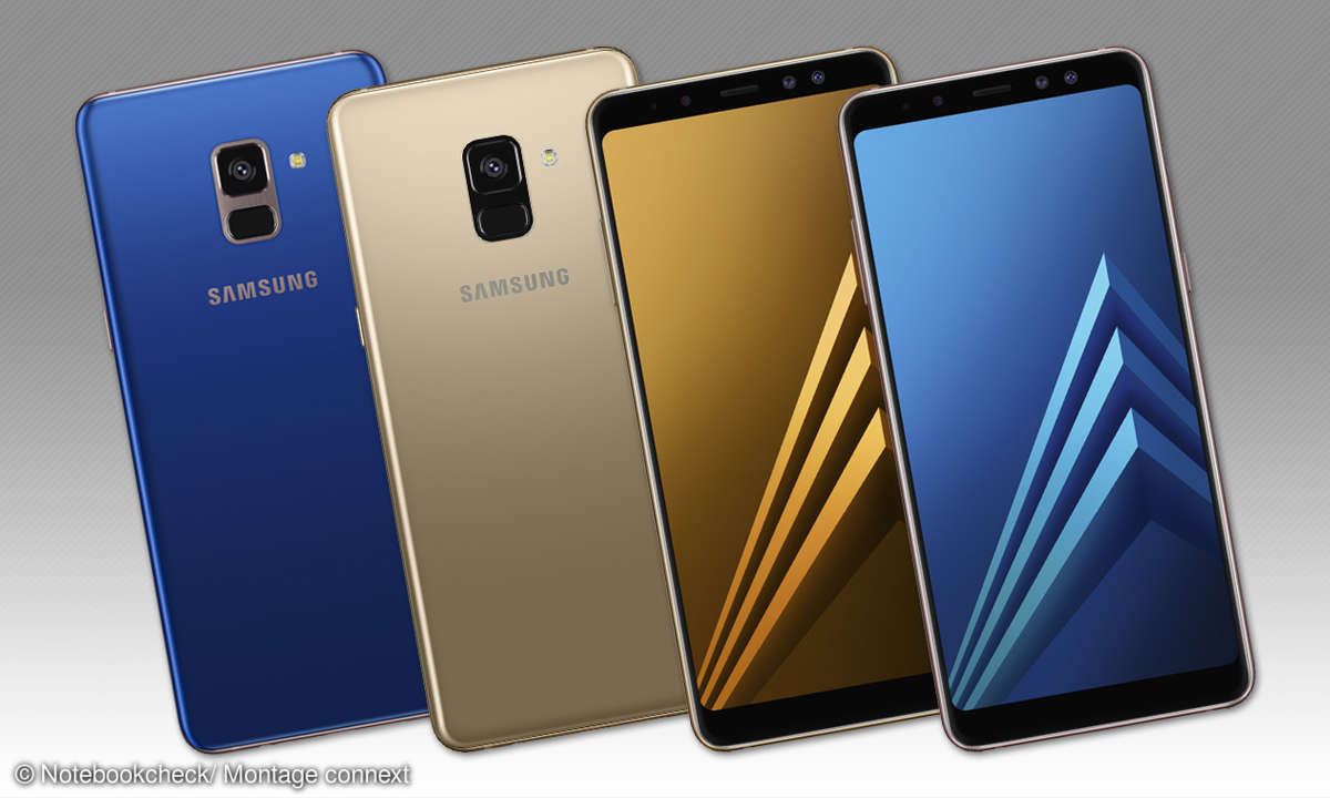 Galaxy A8 (2018) in Blau und Gold