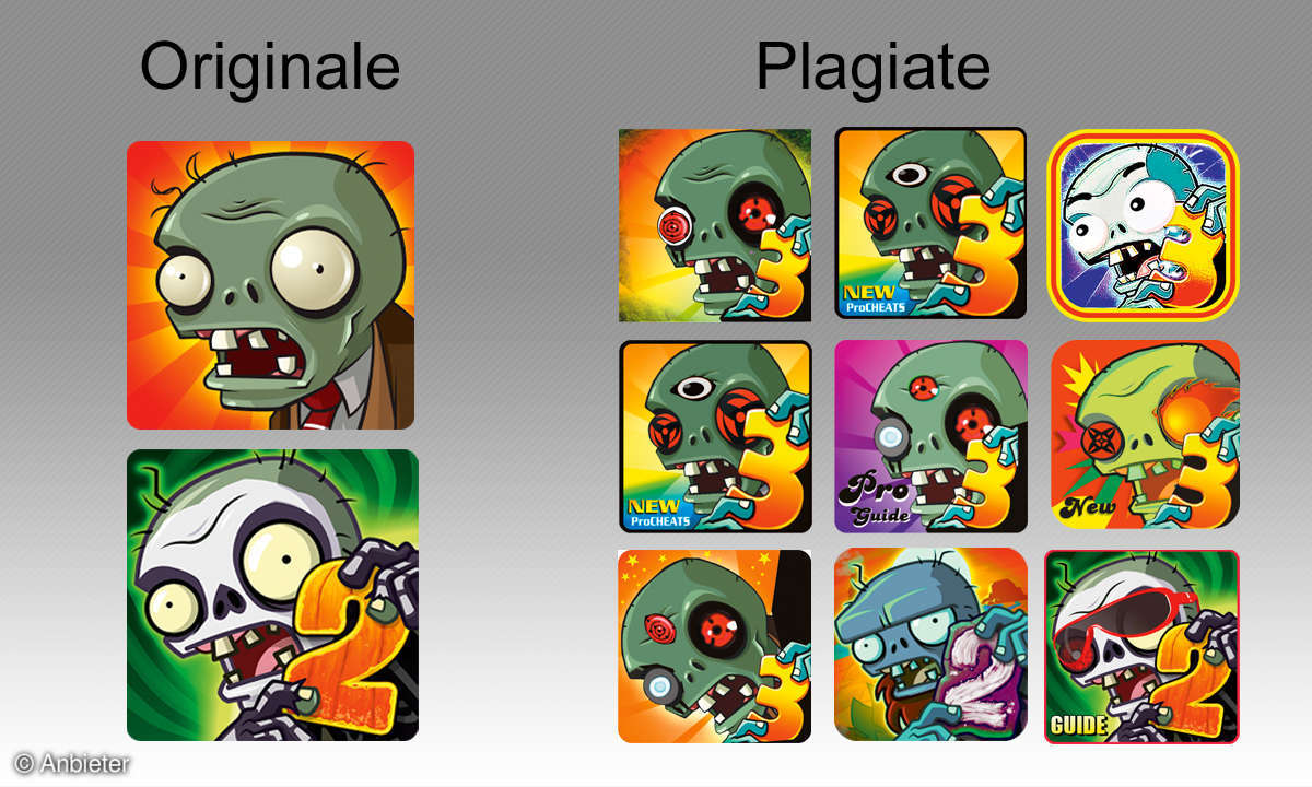 Plants vs Zombies Logos - Original und Fakes
