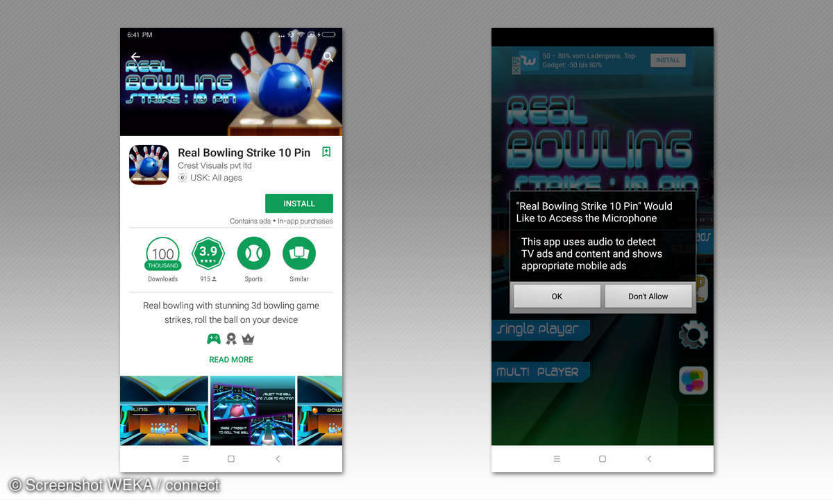 Android-App mit Werbetracking