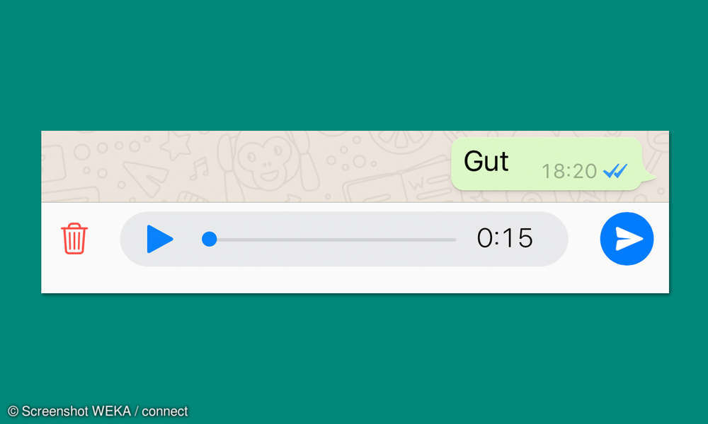 WhatsApp Sprachnachrichten vor dem Versenden anhören connect