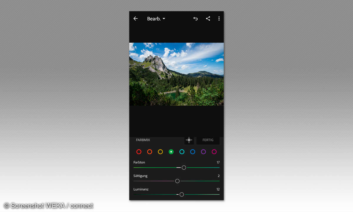 Bessere Smartphone-Fotos: Landschaftfoto bearbeiten