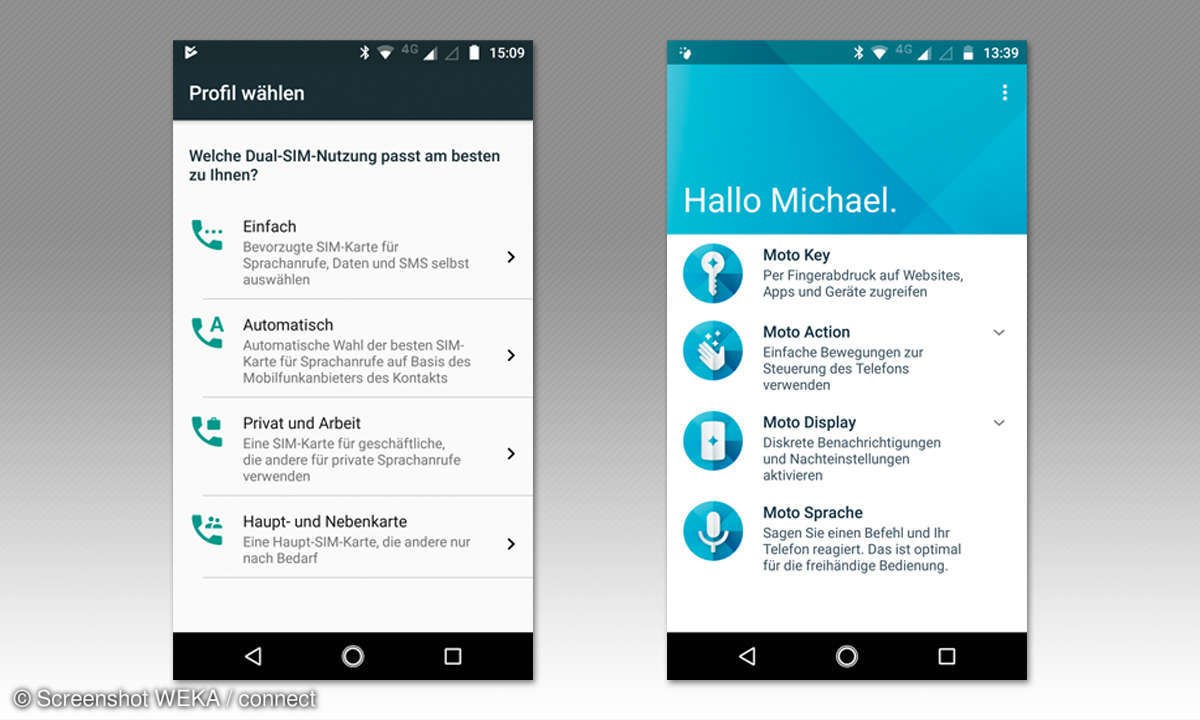 Motorola Moto X4 - App und Dual-SIM-Profil