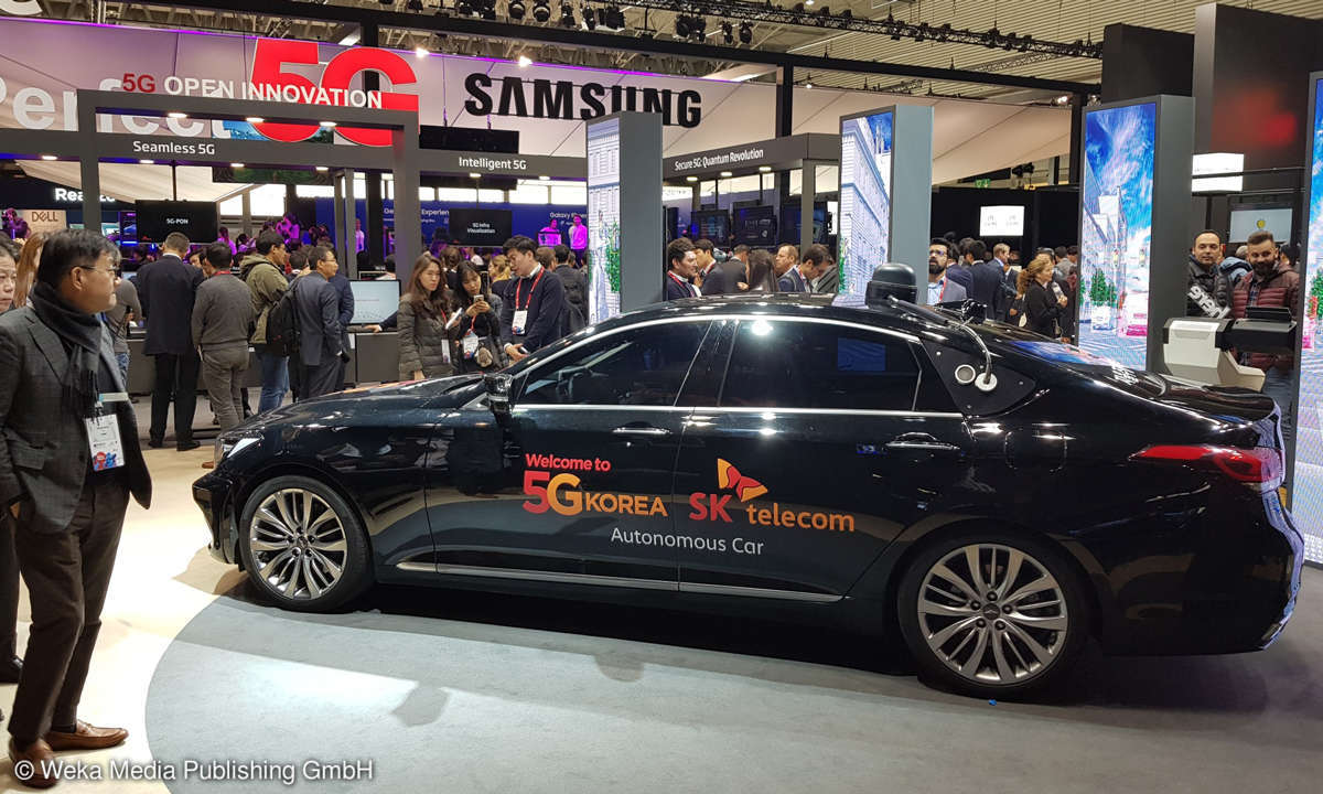 SK Telekom selbstfahrendes Auto MWC 2018