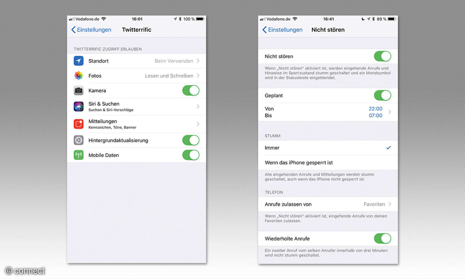 Benachrichtigungen auf iPhone und iPad anpassen connect