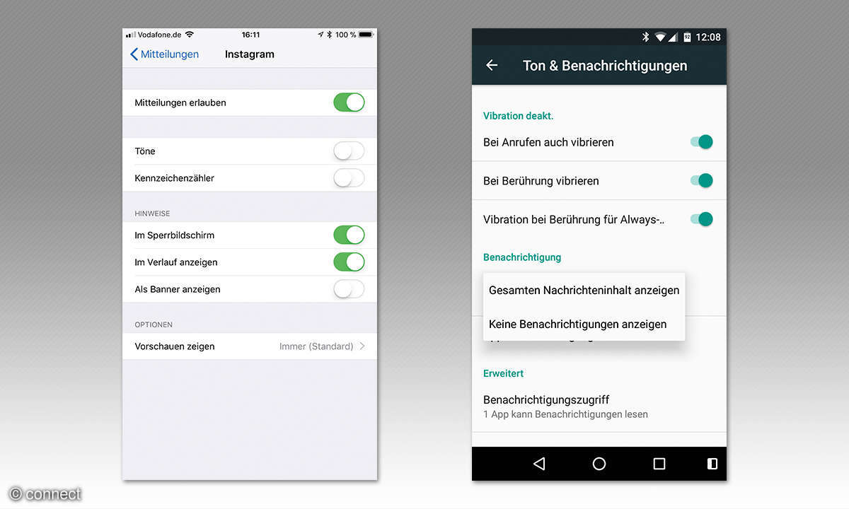Benachrichtigungen Tipp 1 und 2