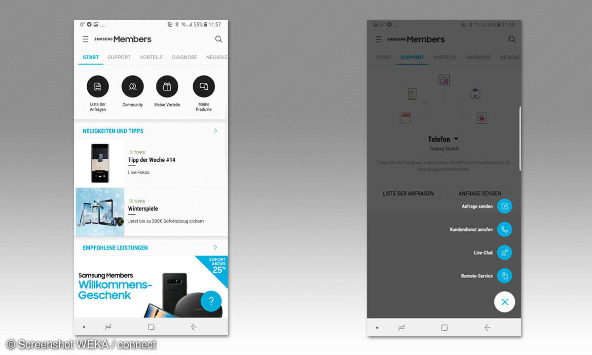 Service & Support bei Samsung