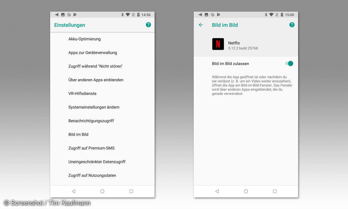 Android 8: Bild-in-Bild deaktivieren