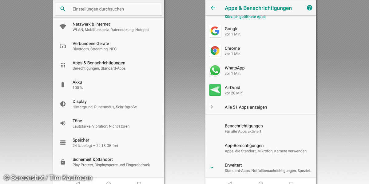 Android 8: Bild-in-Bild deaktivieren