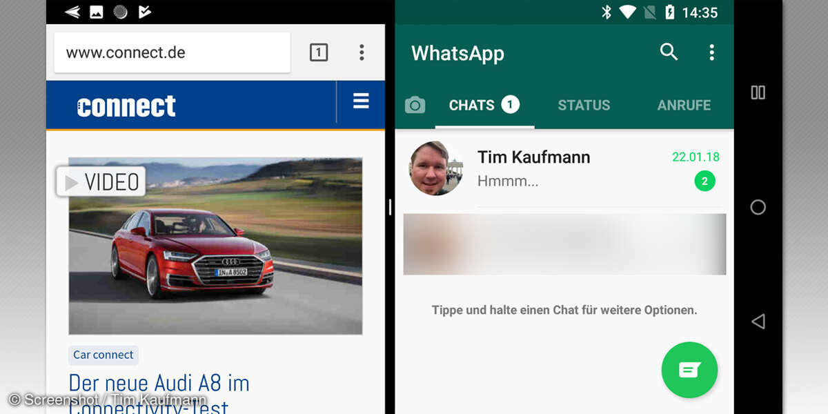 Android 8: Splitscreen aktivieren