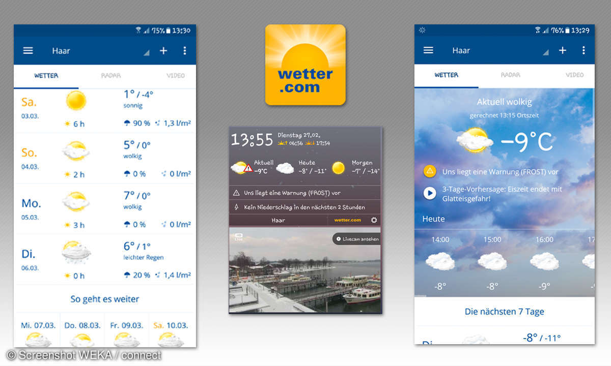 Wetter-Apps im Vergleich - Wetter.com