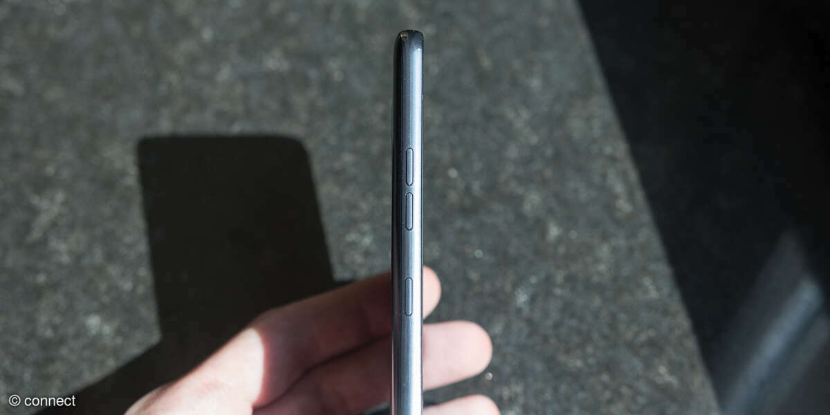 LG G7 grau Google Assistant Button