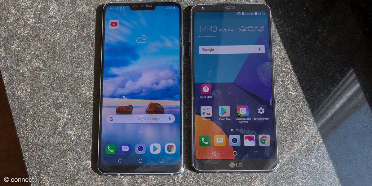 LG G7 und G6 Front