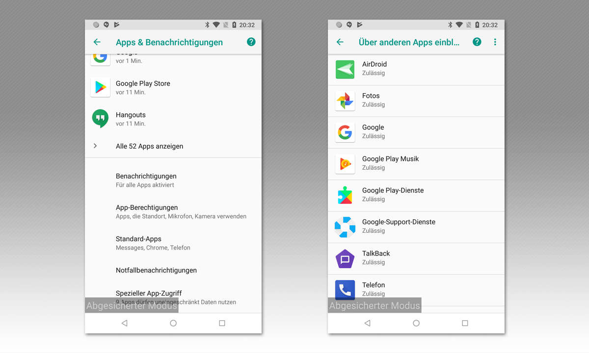 Android App-Berechtigungen