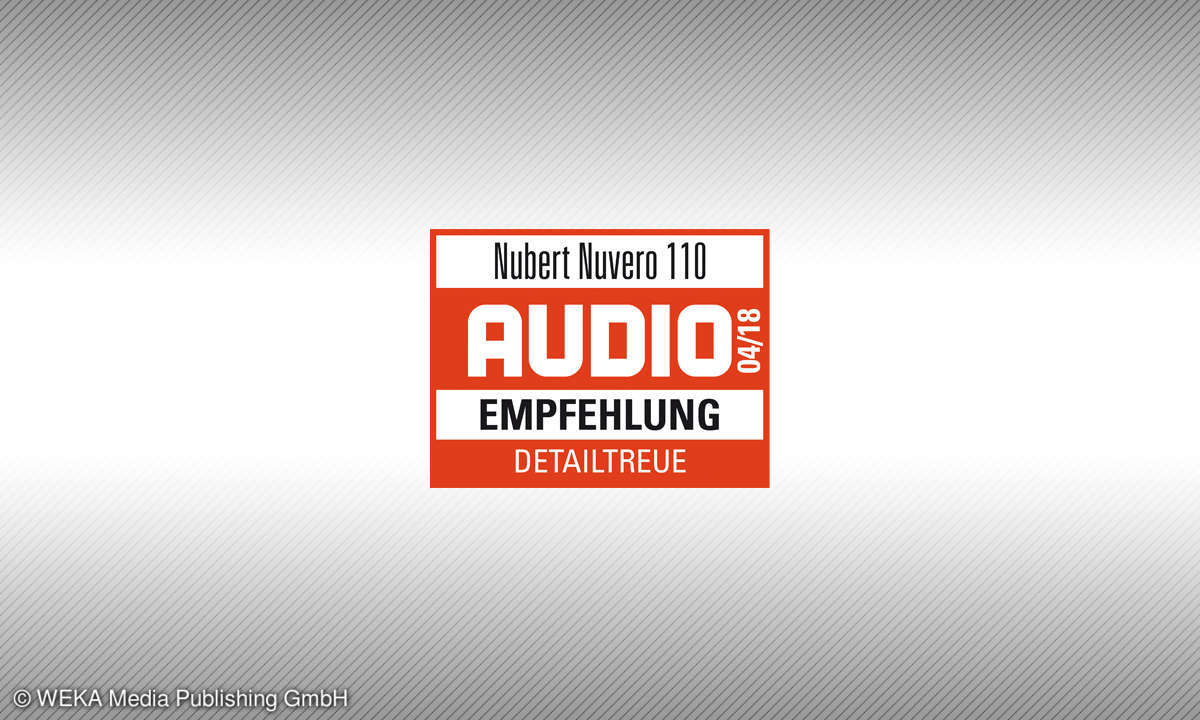 Testsiegel audio 4/18 Nubert Nuvero 110 Empfehlung