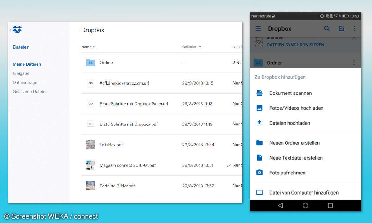 Cloud-Dienste im Leistungscheck - Dropbox