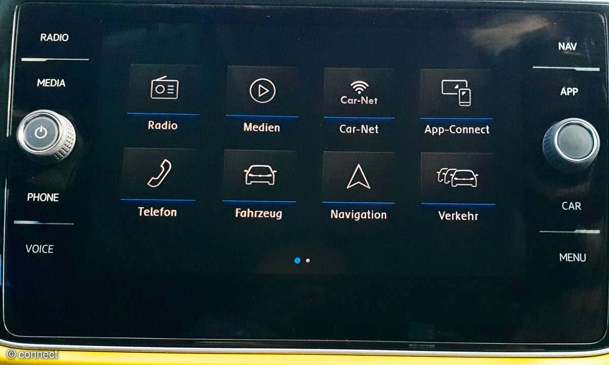 VW T Roc display