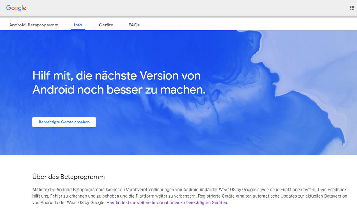 android beta programm