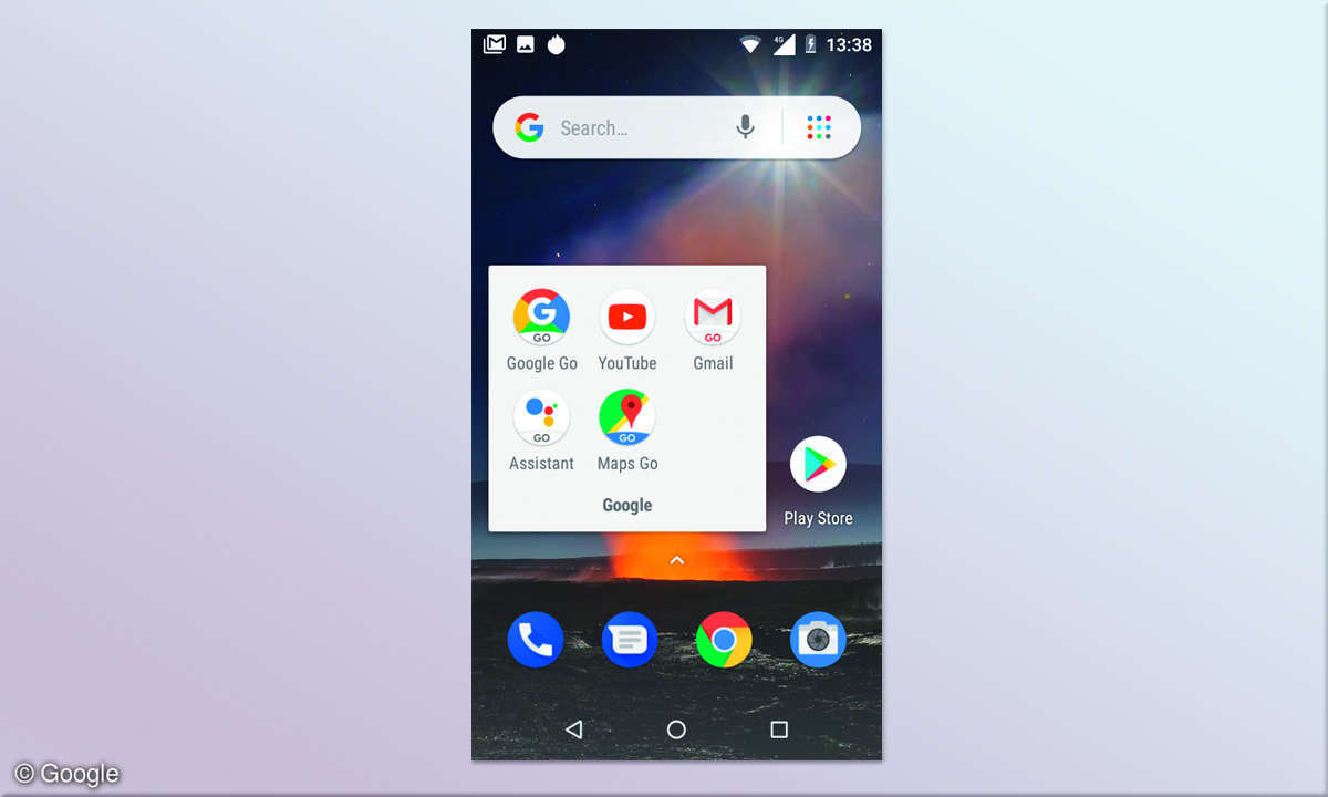 Android Go Startbildschirm