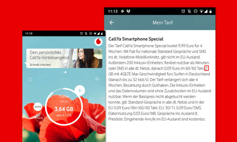 Callya Vodafone Tarife Callya Vodafone Tarife