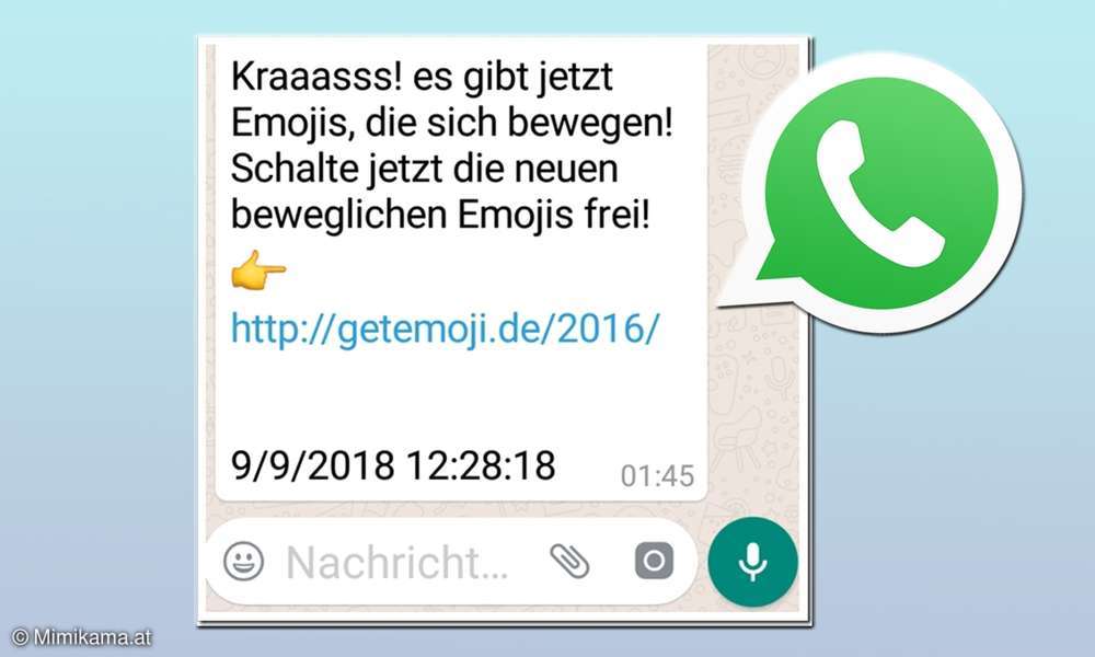 Whatsapp und bewegliche Emojis Kettenbrief führt zu Abofalle connect