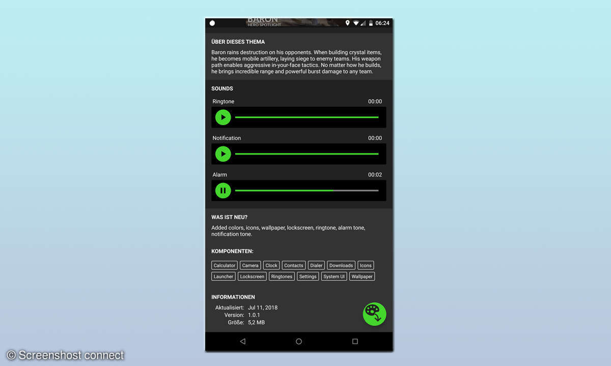 Razer Phone Theme Übersicht