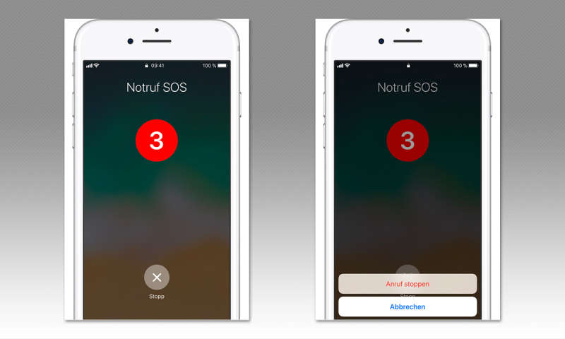 Notruf SOS auf iPhone 8, 8 Plus und iPhone X