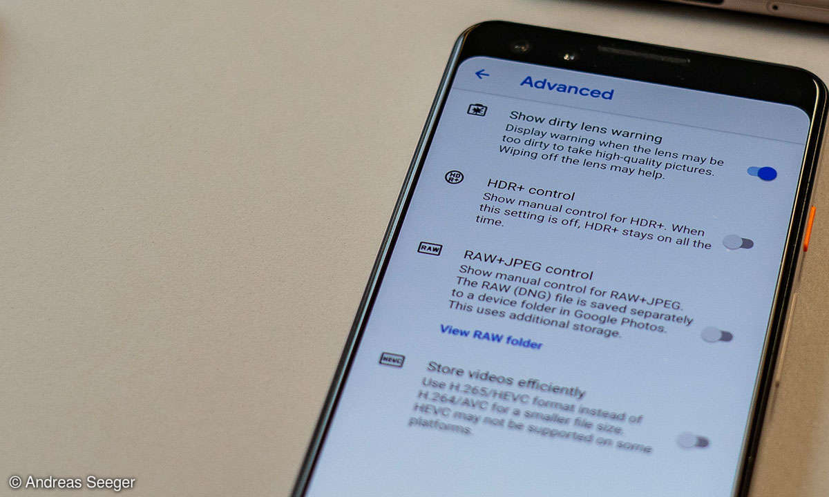 Pixel 3 und Pixel 3 XL im ersten Test - Kamera Einstellungen