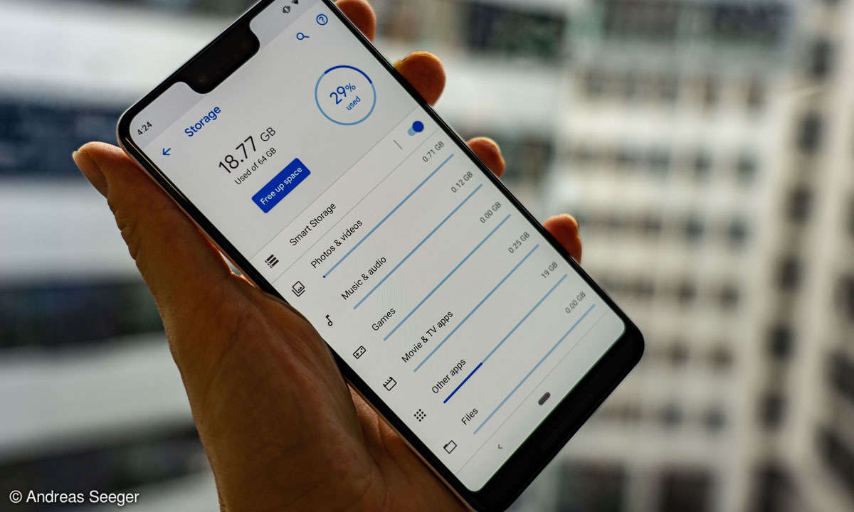 Google Pixel 3 und Pixel 3 XL im ersten Test - Speicherverwaltung