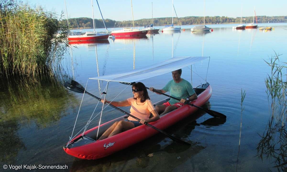 Vogel Kajak-Sonnendach - Das Team: Gaby und Tom