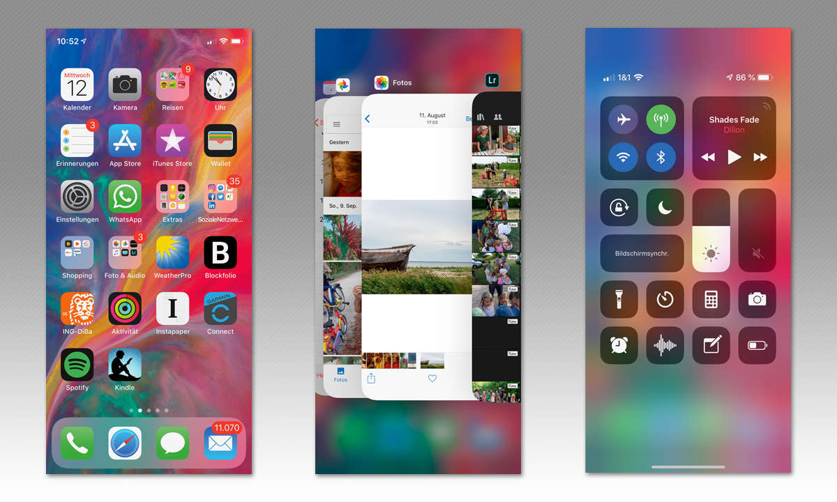 Android 9 und iOS 12 im Vergleich: iOS 12 - Look & Feel